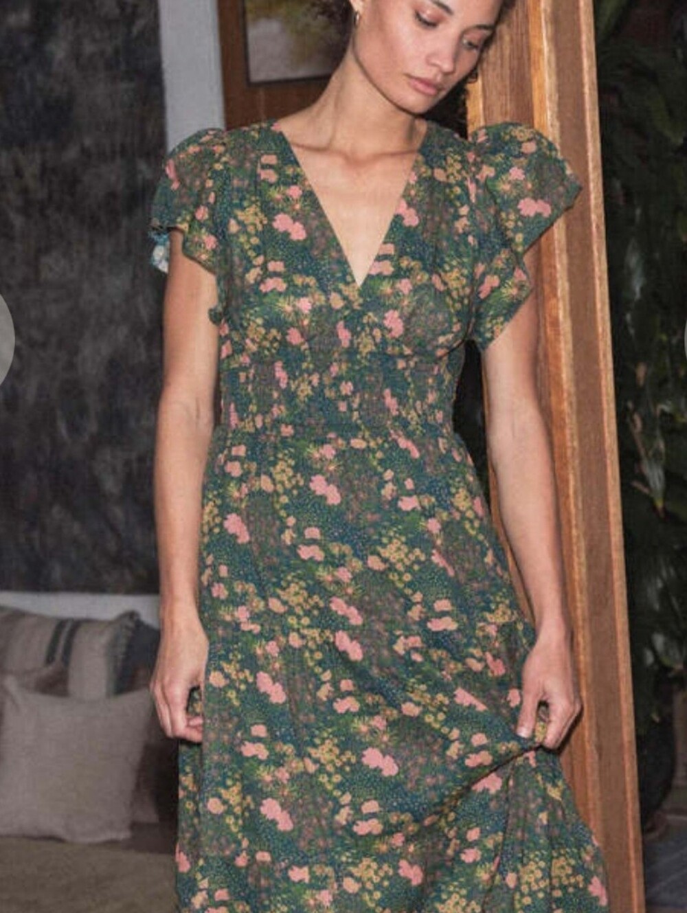 Trovata Birds Of Paradis Kendall Dress in Woodbine Cluster NWT XS